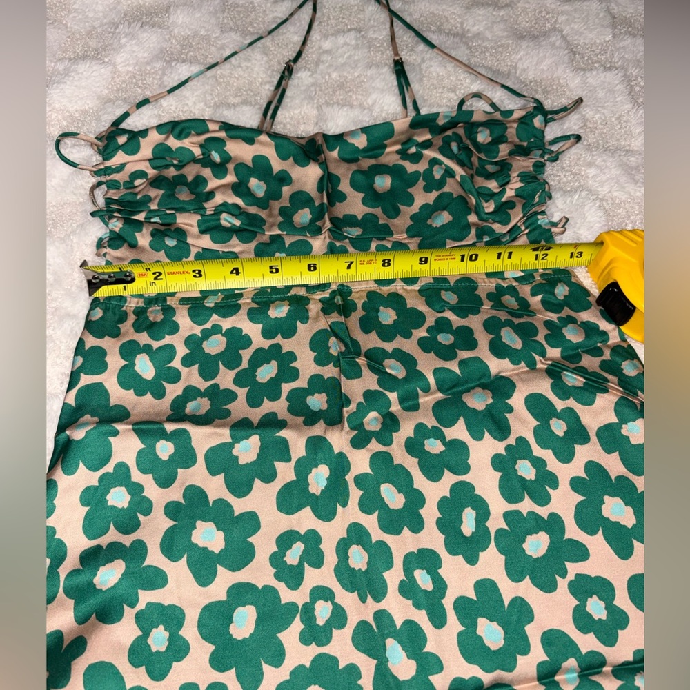 For Love & Lemons Green Floral Lincoln Midi Dress • Small - Picture 14 of 16